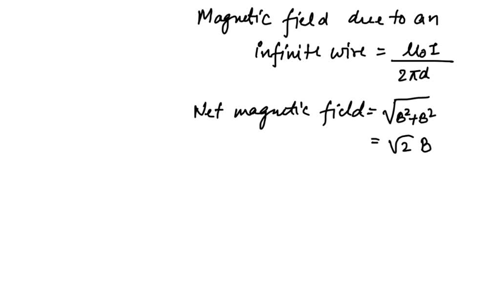 Solved Two Long Parallel Wires Separated By The Hypotenuse Of A Right