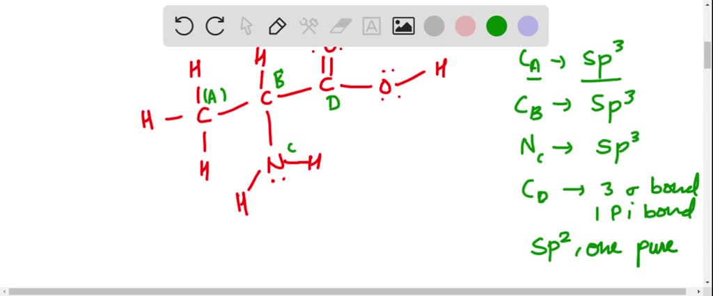 SOLVED Consider The Structure Of The Amino Acid Alanine Indicate The