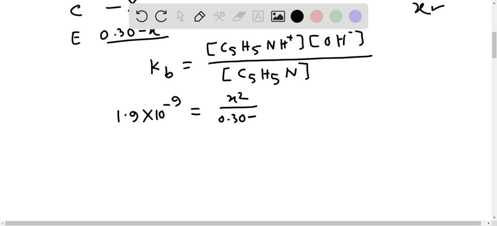 SOLVED 9 What Is The PH Of A 0 30 M Pyridine Solution That Has A Kb