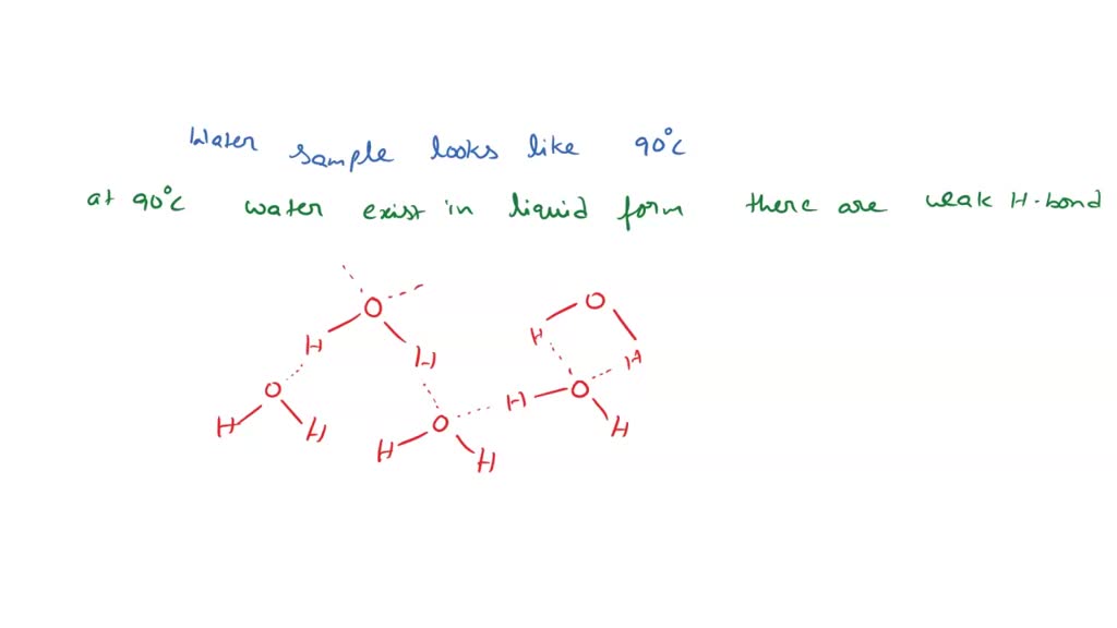 SOLVED Draw A Molecular Level Of What The Water Sample Looks Like At 90C