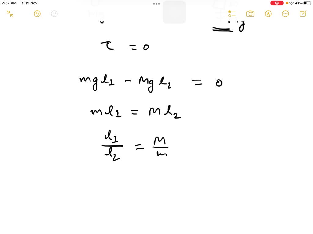 Solved A Rod Of Negligible Mass Is Pivoted At A Point That Is Off