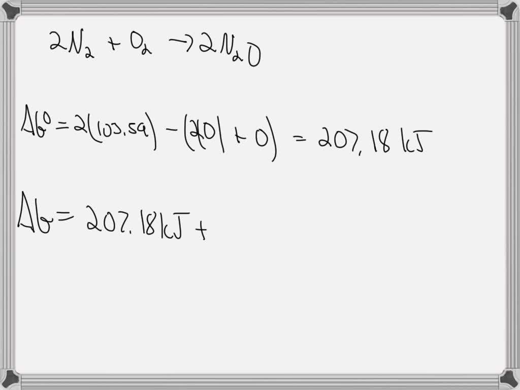 Solved Consider The Reaction N G O G N O G Using The