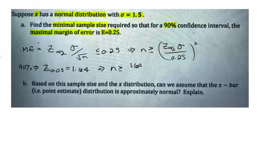 SOLVED 20 Suppose x has a normal distribution with Ïƒ 1 5 Find the