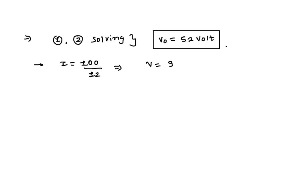 SOLVED In The Circuit Given Below R 12 Find The Value Of V Using