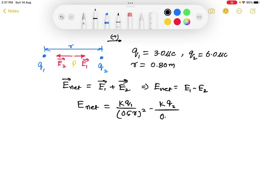 Solved Calculate The Electric Field Strength Midway Between A Uc