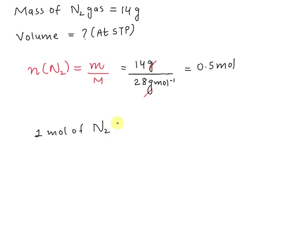 SOLVED Determine The Volume In Liters Occupied By 14 0 G Of Nitrogen