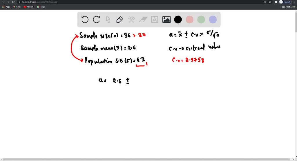 Solved The Average Zinc Concentration Recovered From Sample Of