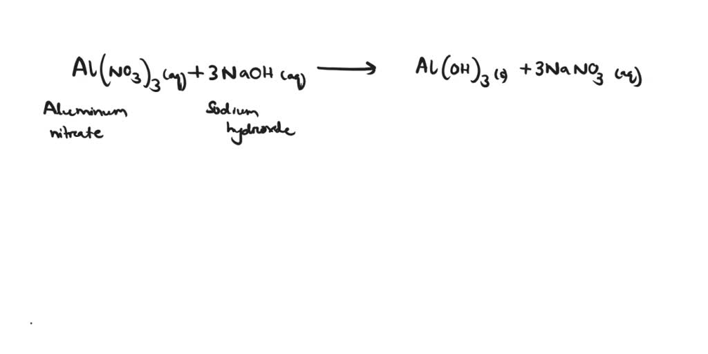 Solved Aluminium Sulphate Reacts With Sodium Hydroxide What Are The