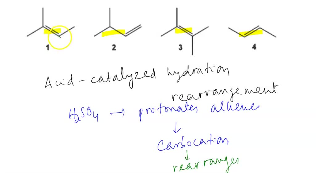 Solved Which Of The Following Alkenes Is Most Likely To Undergo