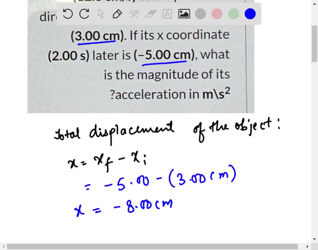 Solved An Object Moving With Uniform Acceleration Has A Velocity Of