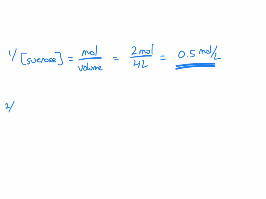 Solved What Is The Molarity Of A Solution Comprising Moles Of