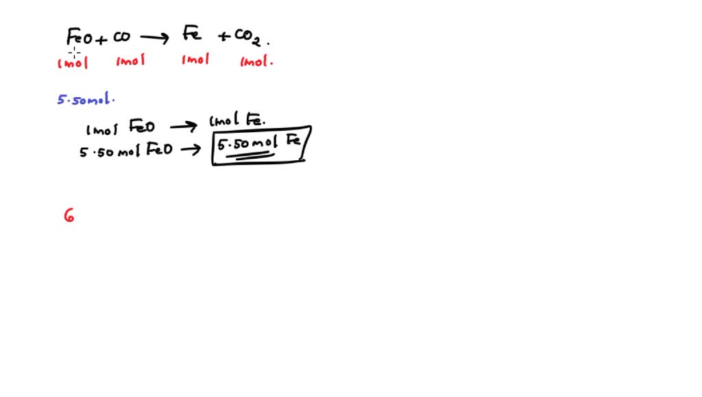 SOLVED The Reaction Between Iron II Oxide And Carbon Monoxide