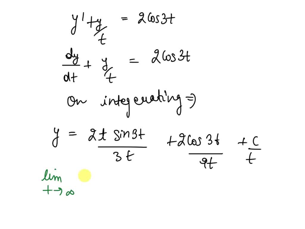 SOLVED Find The General Solution Of The Given Differential Equation