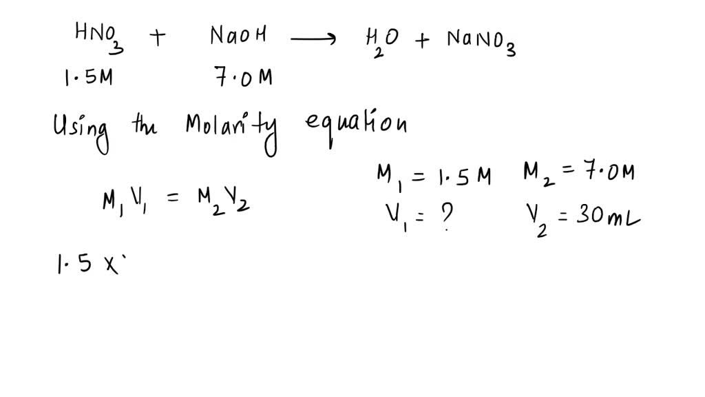 Solved Calculate The Volume Of M Nitric Acid Required To