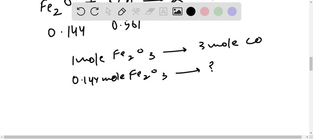 SOLVED Iron III Oxide Reacts With Carbon Monoxide According To The