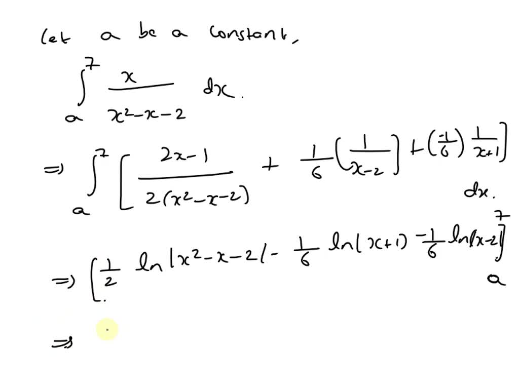 Solved Let Be A Constant For What Valuels Of Is The Integral