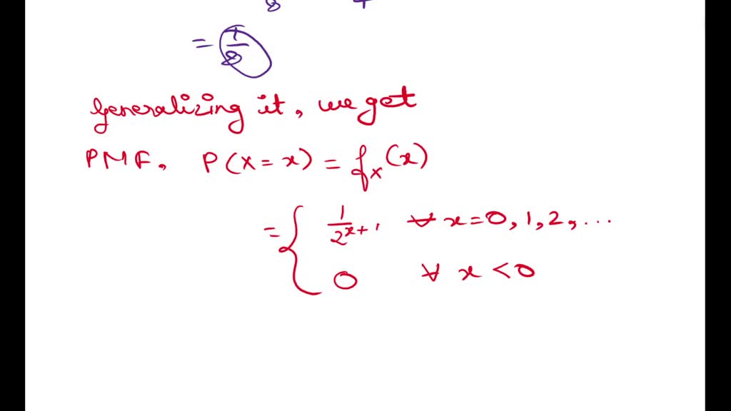 Solved Nonnegative Integer Valued Random Variable X Has A Cdf