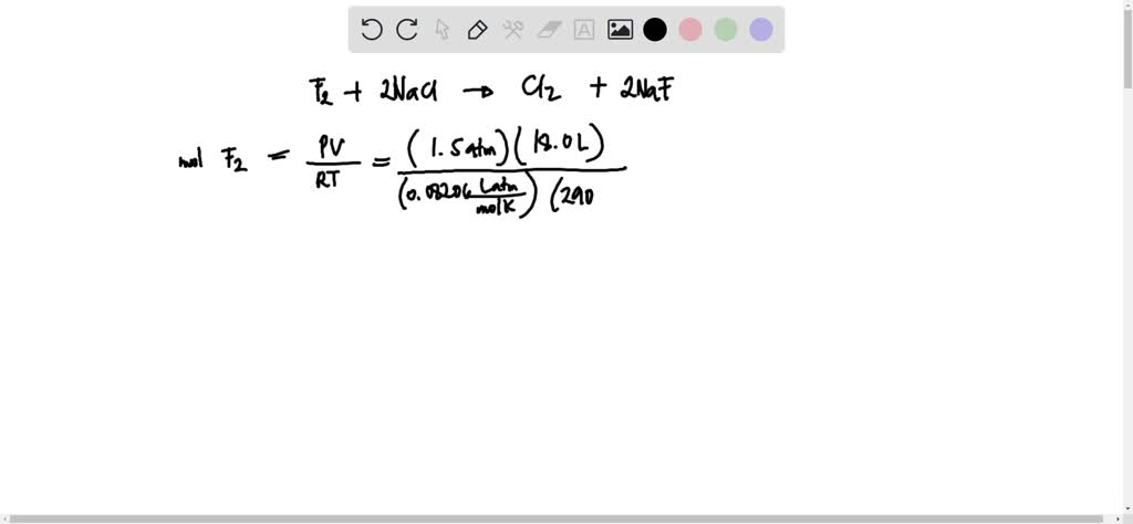 SOLVED Part 1 A Chemist Reacted 18 0 Liters Of F2 Gas With NaCl In