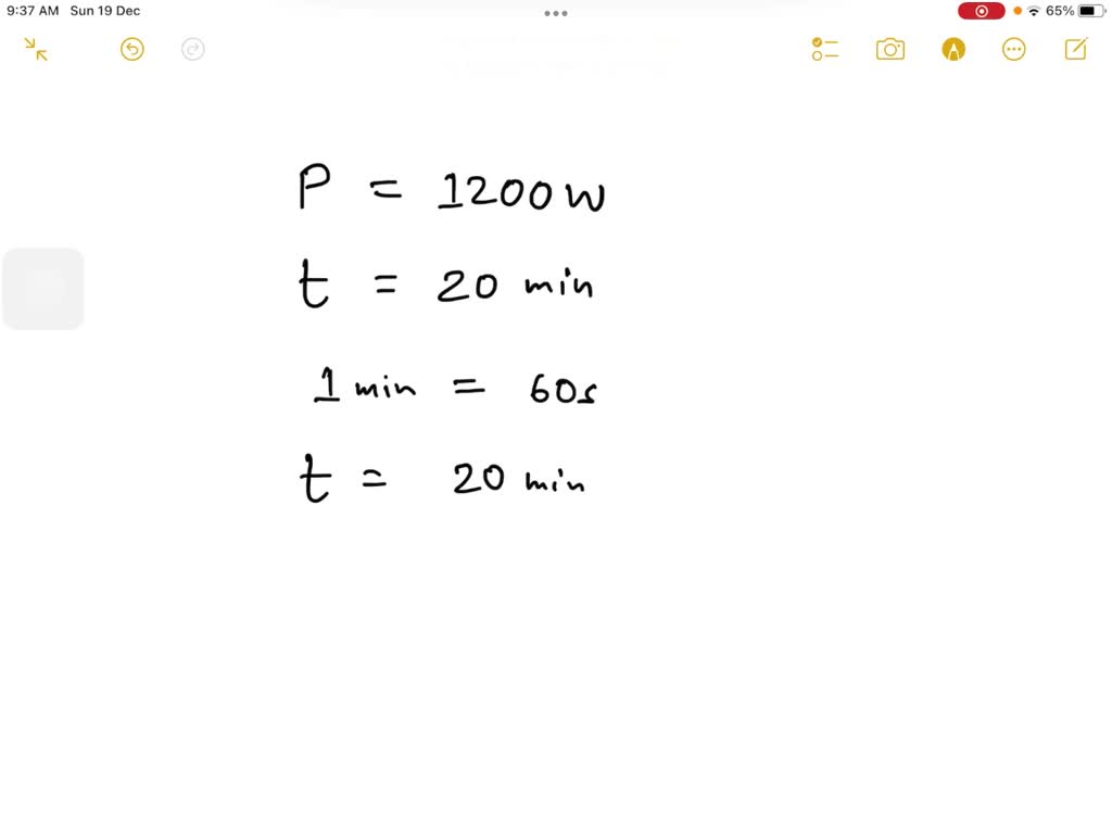 Solved Calculate The Electrical Energy Consumed By A W Toaster In