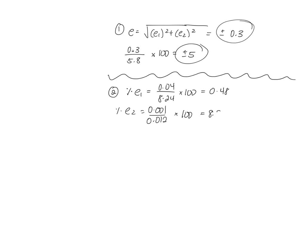 Solved Perform The Calculations And Determine The Absolute And Percent