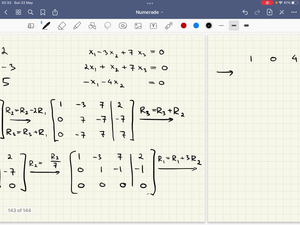 SOLVED Describe The Solutions Of Tne First System Of Equations Below