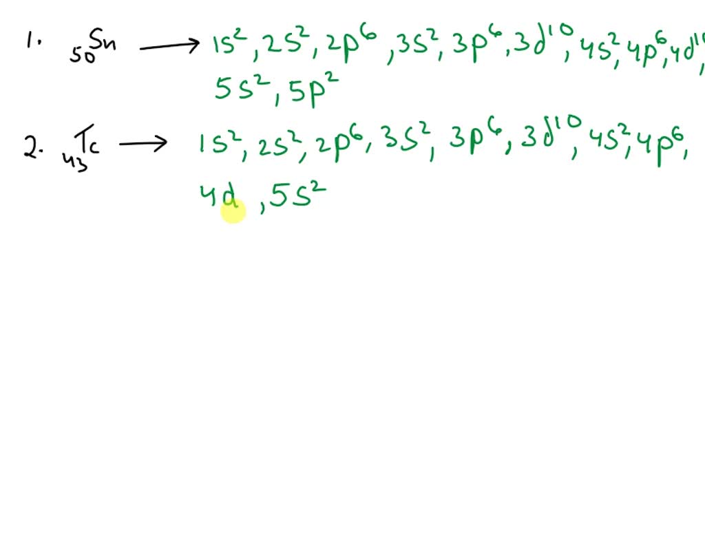 Solved Point Give The Electron Configuration For Tin Sn