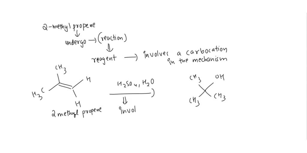 SOLVED 2 Methylpropene Can Undergo A Reaction With Each Of The