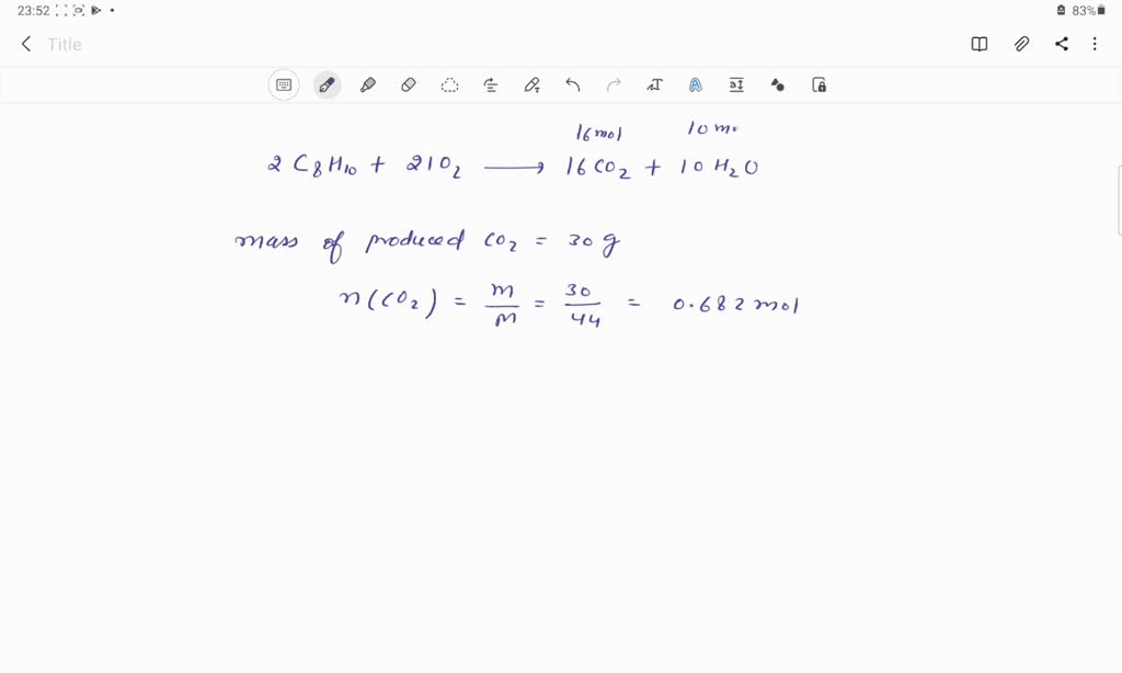 Solved Consider The Following Balanced Chemical Reaction C H