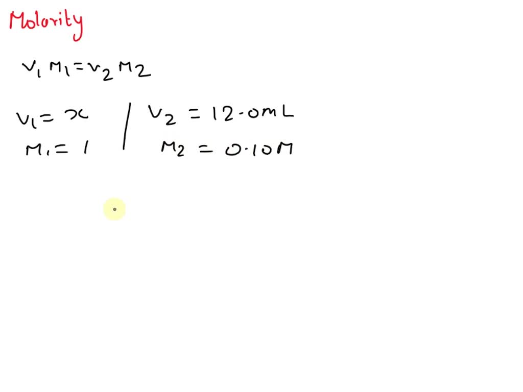 SOLVED How To Calculate The Volume Of M HCl Needed To Prepare 12 0 ML