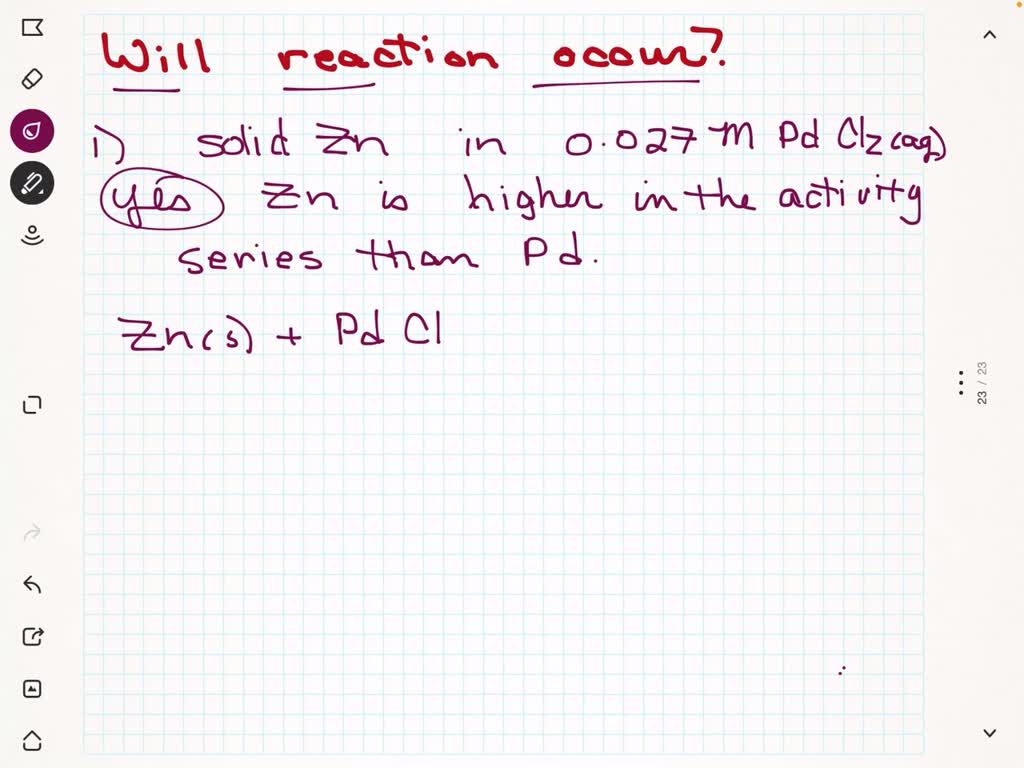 Solved Decide Whether A Chemical Reaction Happens In Either Of The