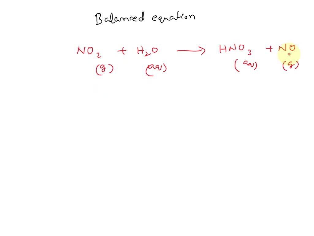 Solved Gaseous Nitrogen Dioxide Dissolves In Warm Liquid Water To Form