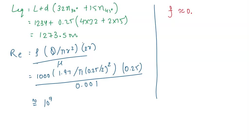 SOLVED An Piping System Is Shown In Figure P3 43 Consisting Of 6 Std