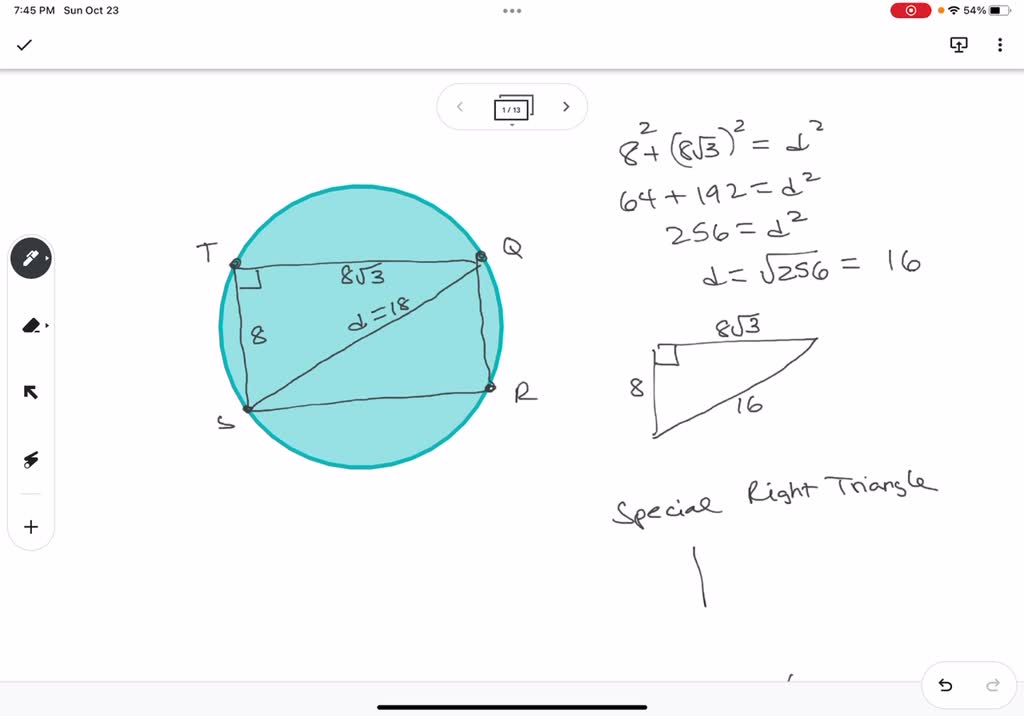 Solved Sat Blue Math Lesson B Sector Area And Arc Length R T S