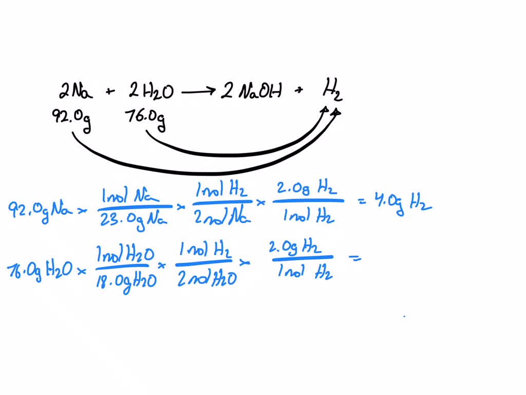 Solved Consider The Following Balanced Equation Na H O Naoh