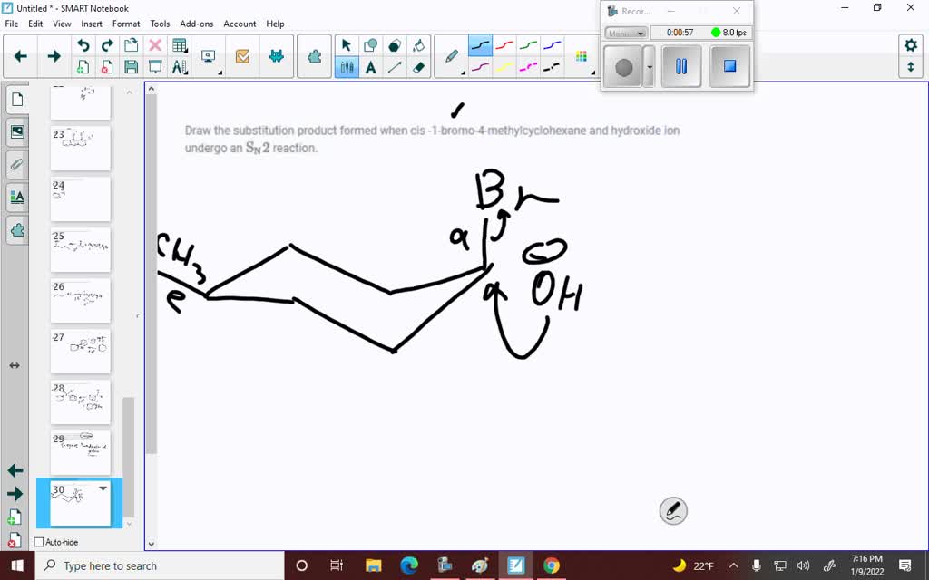 Solved Draw The Substitution Product Formed When Cis Bromo