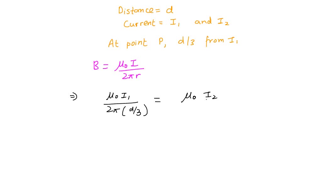 Solved Two Long Parallel Wires Separated By A Distance D Carry