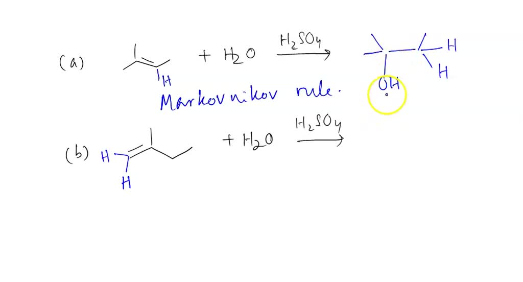 Solved Problem Draw Structural Formula For The Product Of Each