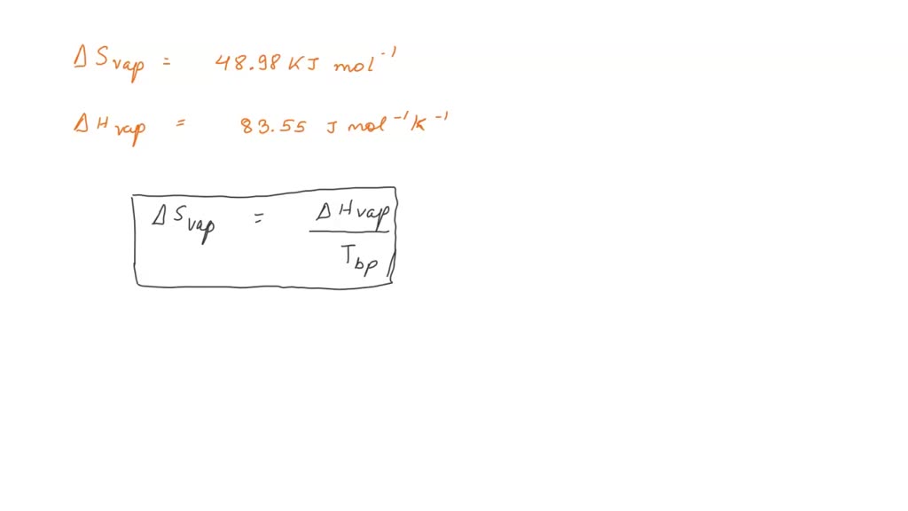 Solved The Hvap Of A Certain Compound Is Kj Mol And Its Asvap