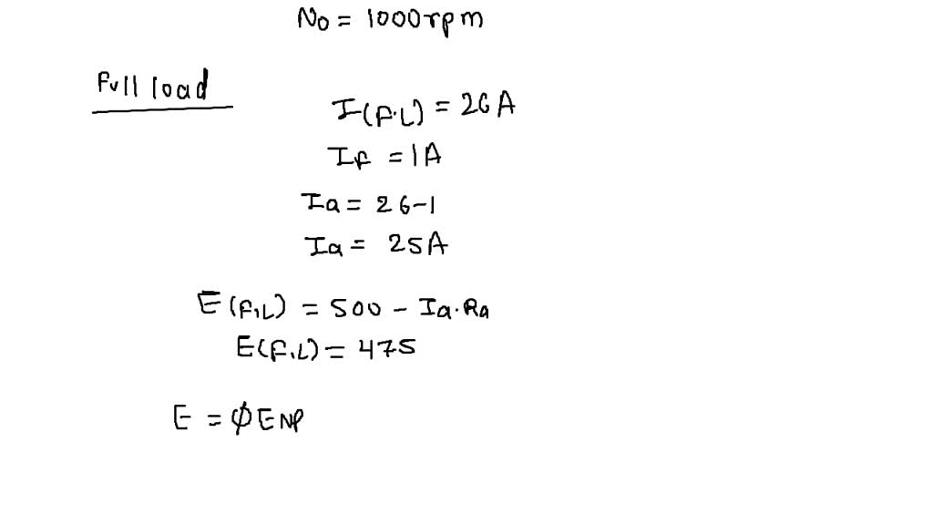 SOLVED A 250V DC shunt machine has an armature resistance of 0 5Ω and