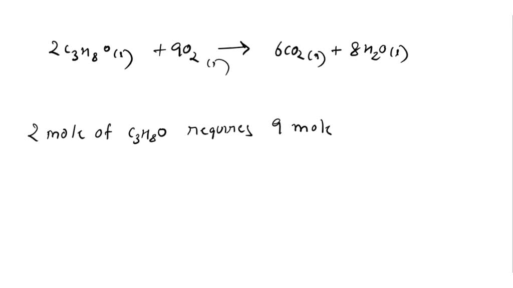 Solved The Complete Combustion Of Isopropyl Alcohol C H O Has The