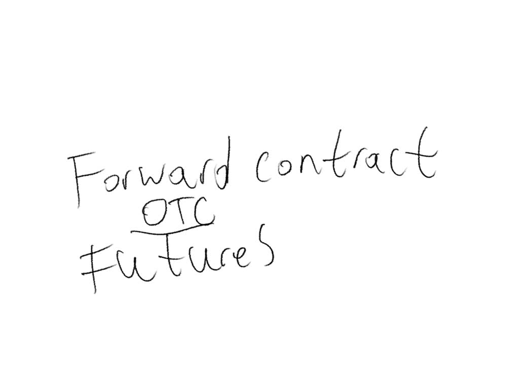 SOLVED Explain The Difference Between Forward And Future Contract As