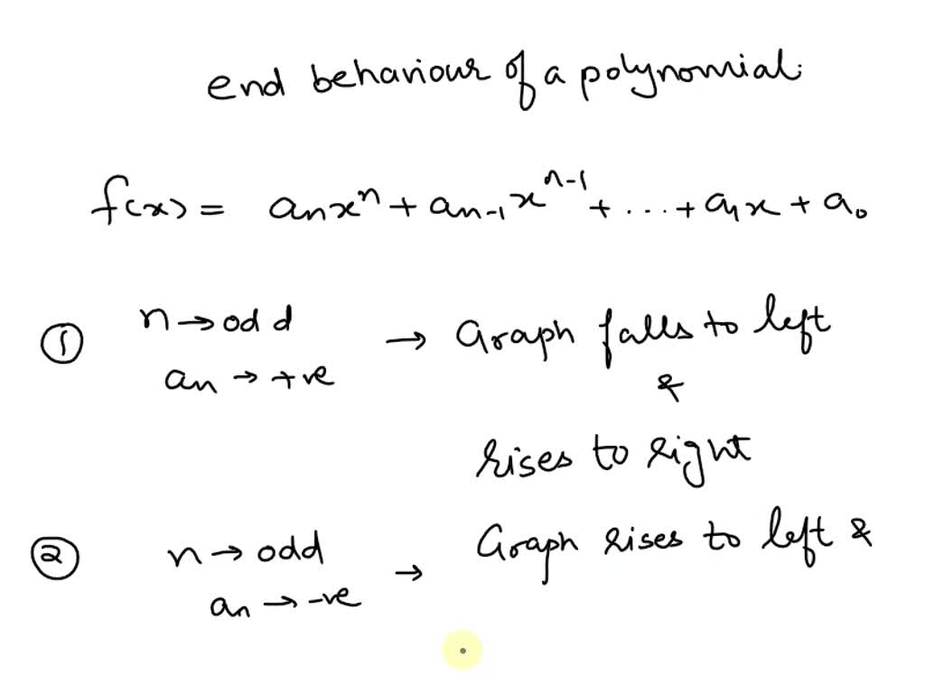 SOLVED To Determine The End Behaviour Of A Polynomial Function You