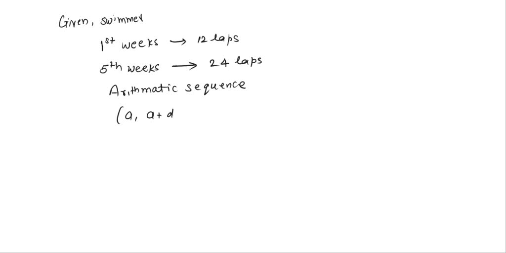 SOLVED The Number Of Laps That A Swimmer Swims Each Week Follows An