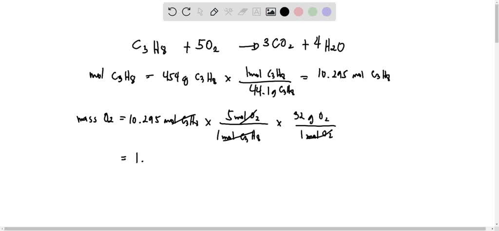 Solved Write Balanced Chemical Equation For Propane Cahg Combustion