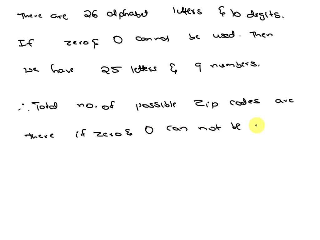 Solved Zip Codes In A Country Consist Of Three Numbers And Two Letters