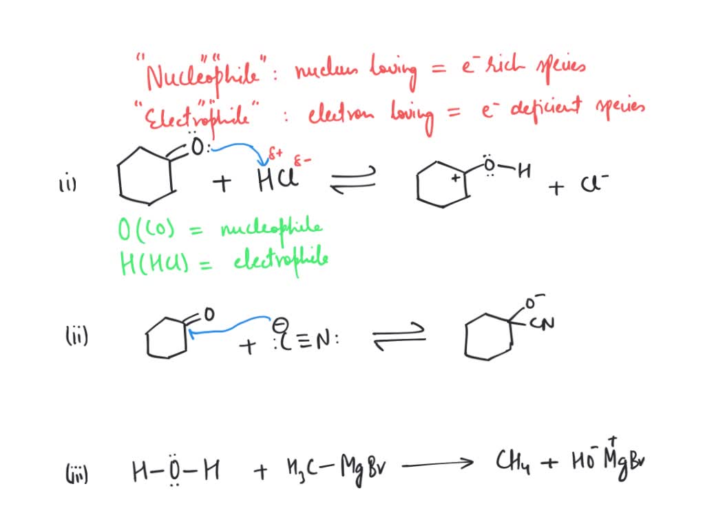 Solved Identifying Nucleophiles And Electrophiles Identify Cach