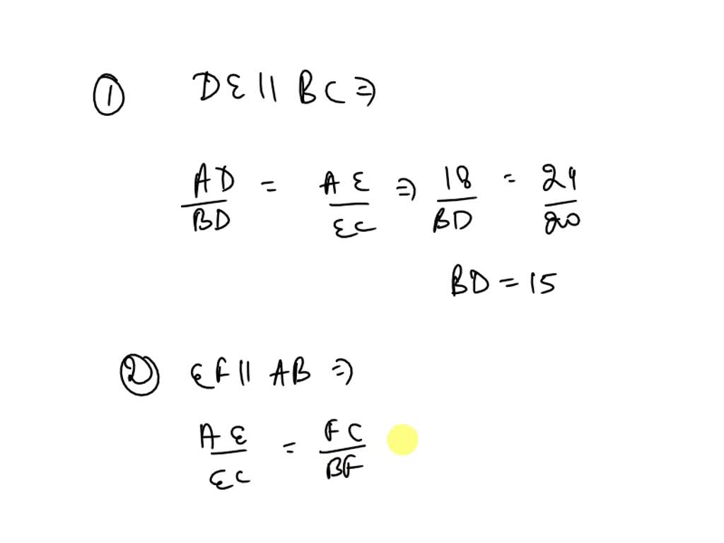 SOLVED Theorem A Line Parallel To One Side Of A Triangle Divides The