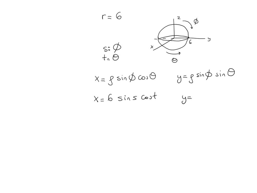 Find Parametric Equations For The Sphere Centered At The Origin And