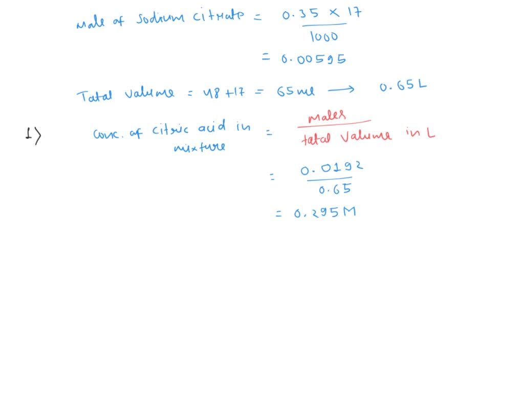 SOLVED You Need To Make 1L Of A 100mM Citrate Buffer With PH6 Using