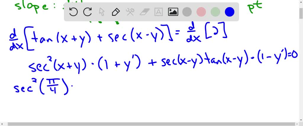 Solved Use Implicit Differentiation To Find An Equation Of The Tangent